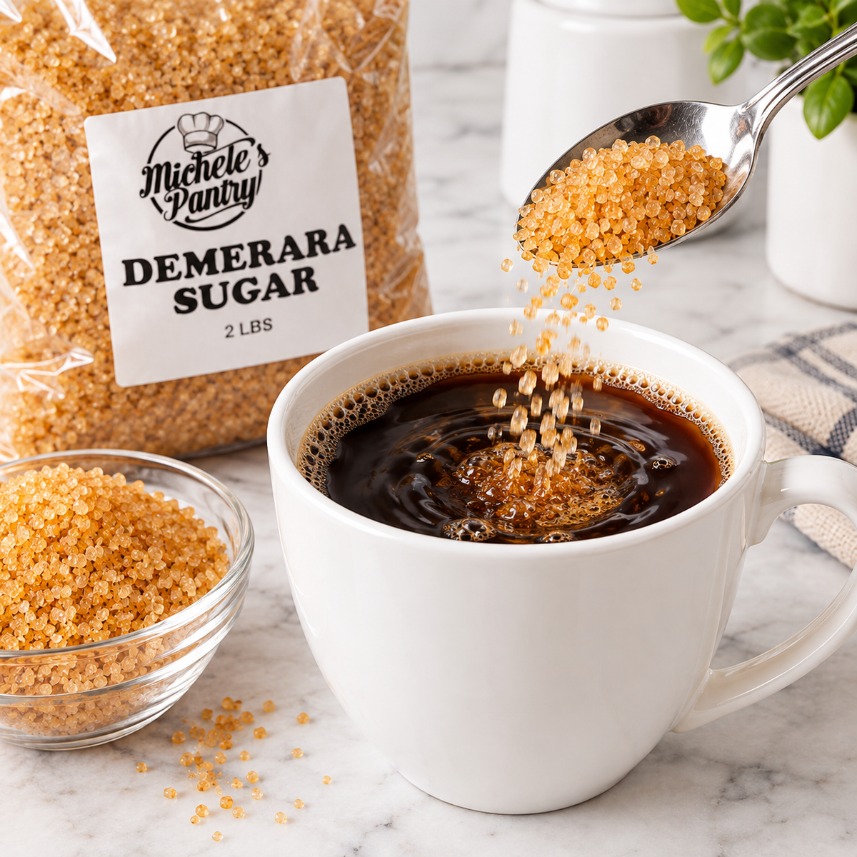 Demerara Sugar used in coffee
