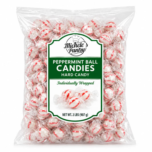 Michele's Pantry Wrapped Peppermint Ball Candies, 2 lb Bag