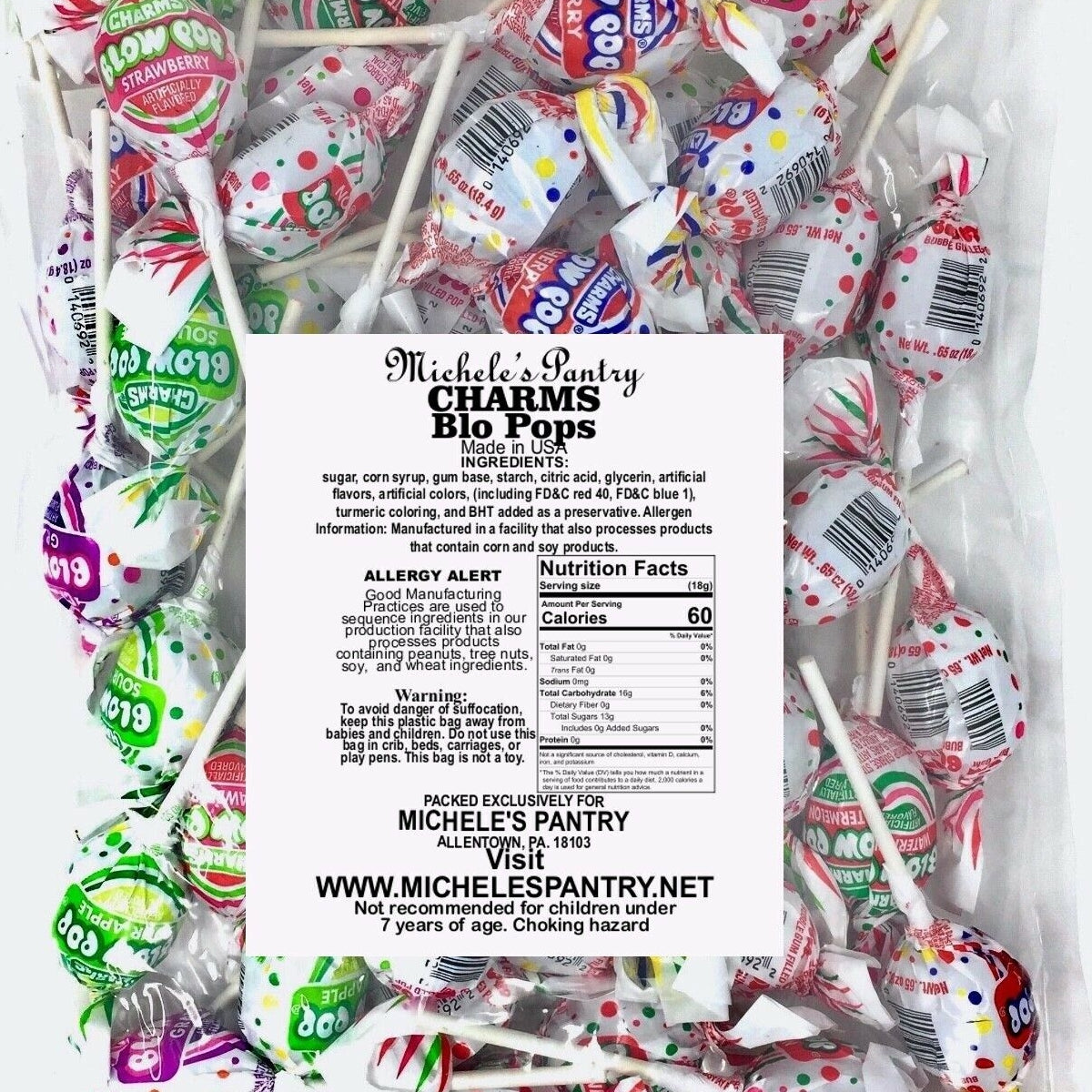 Charms Assorted Blow Pop Lollipops 2 Lb Bulk Family Pack CHARMS