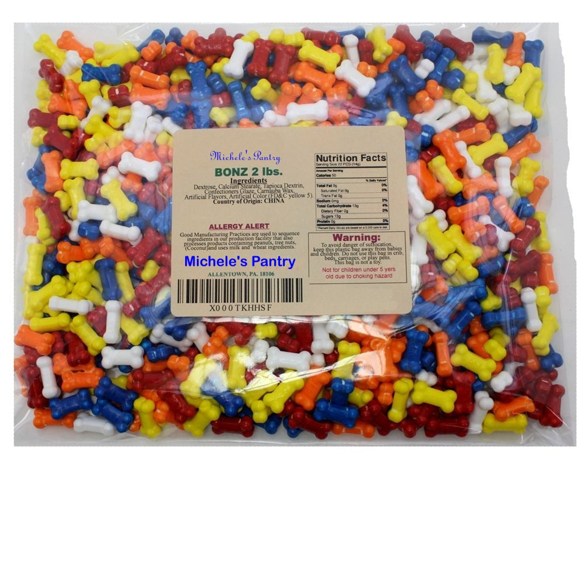 Dubble Bubble Bonz Bone Shaped Candy 4 lbs.