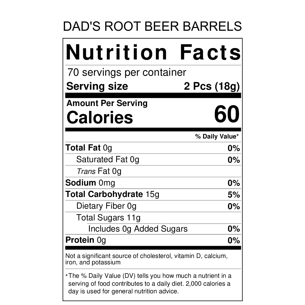 Washburn Dad's Wrapped Root Beer Barrels 6 Lbs Wa