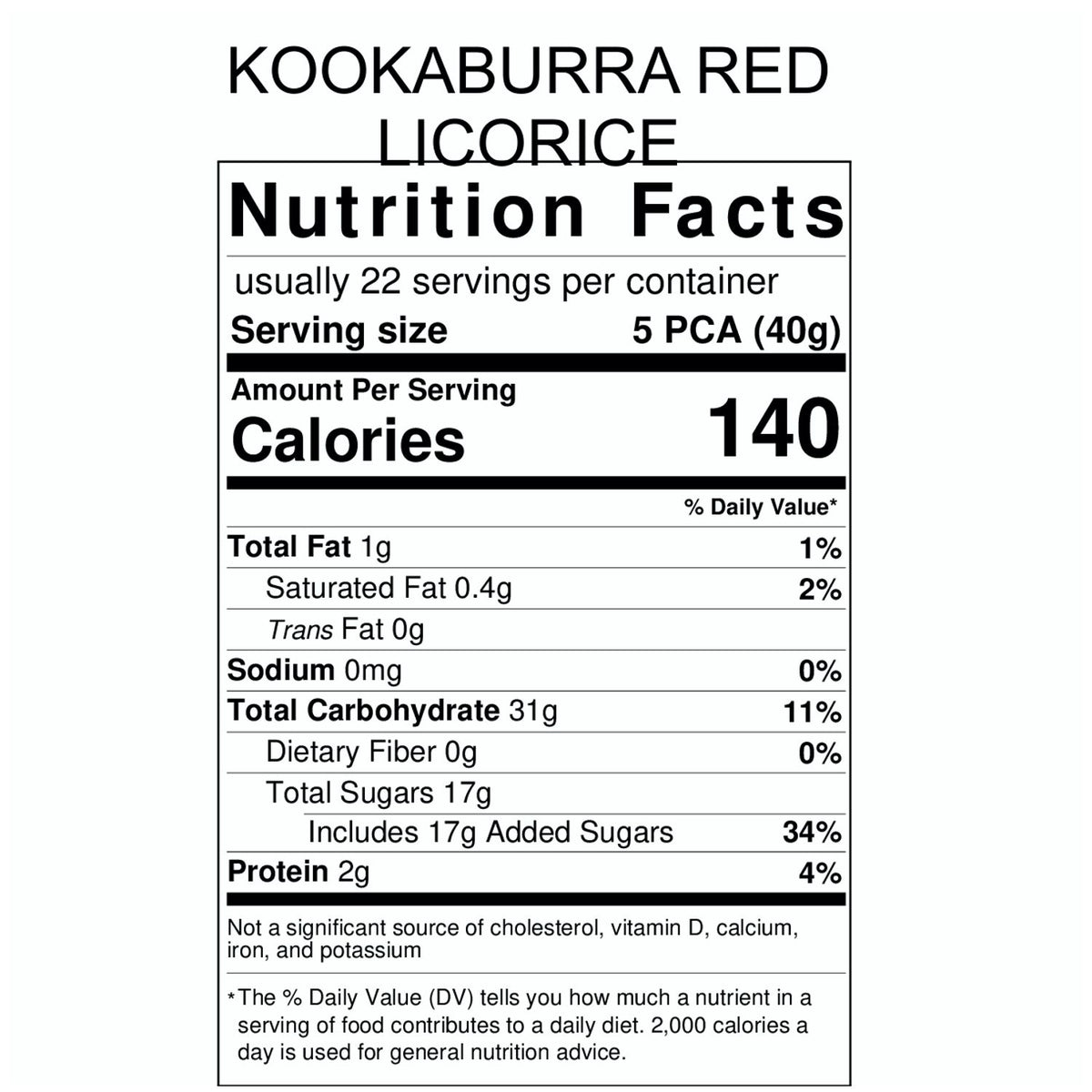 Kookaburra Soft Australian Red Licorice 4 lbs. Michele's Pantry
