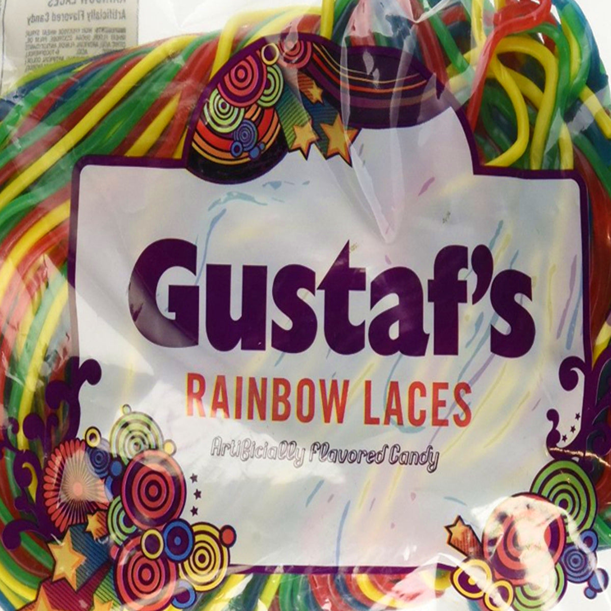 Gustaf's Shoestring Rainbow Licorice Laces 2 lb Bulk Bag