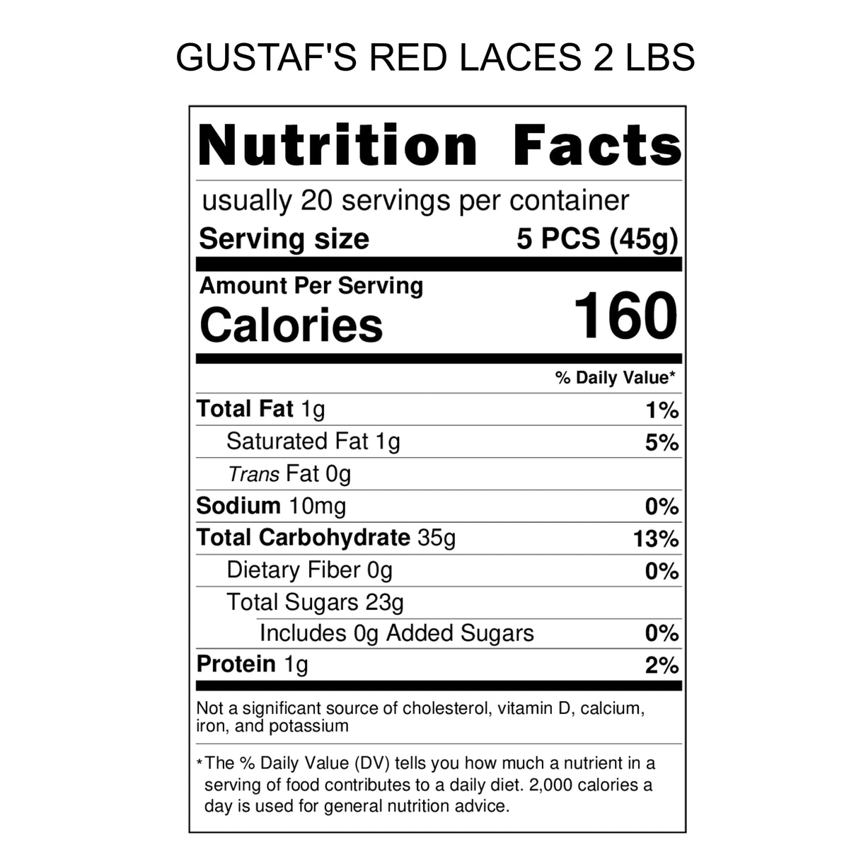 Gustaf's Shoestring Red Strawberry Licorice Laces, 4 lbs (2/2lb. Packs) Factory Sealed Michele's Pantry