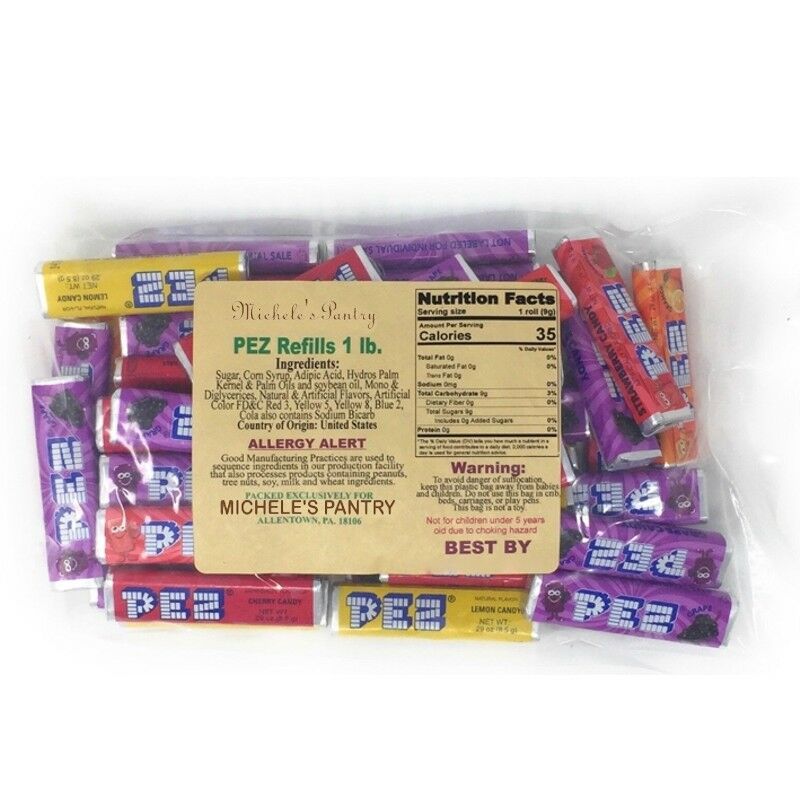 PEZ Candy Refills - Assorted Fruit Flavors - 1 Lb Bulk New PEZ