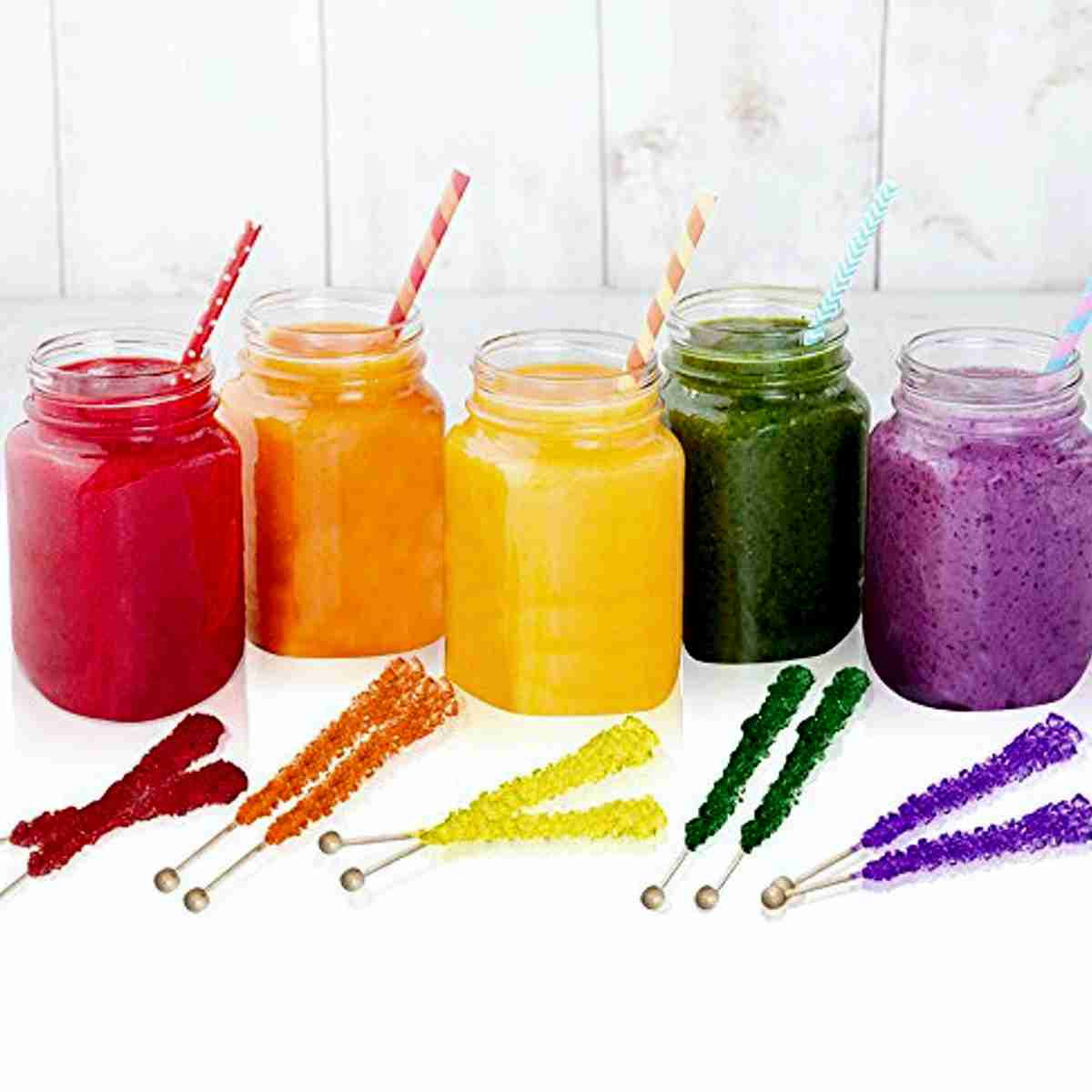 Assorted Swizzle Sticks, Rock Candy, 12 Sticks, Michele's Pantry