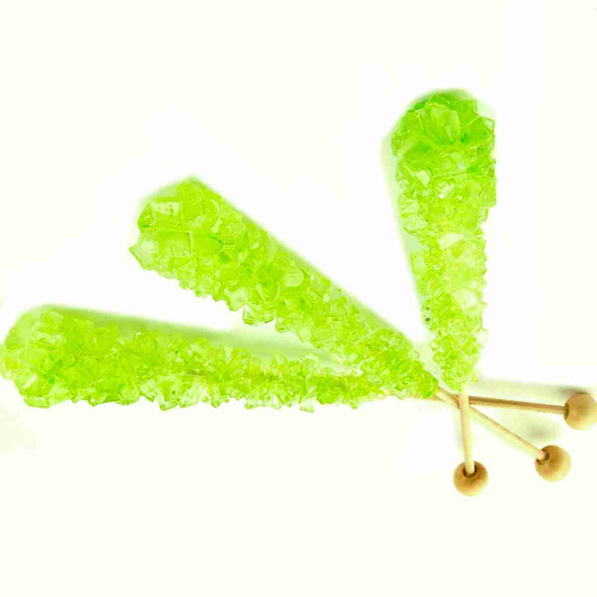 Green Swizzle Sticks, Rock Candy, 12 Sticks, Michele's Pantry