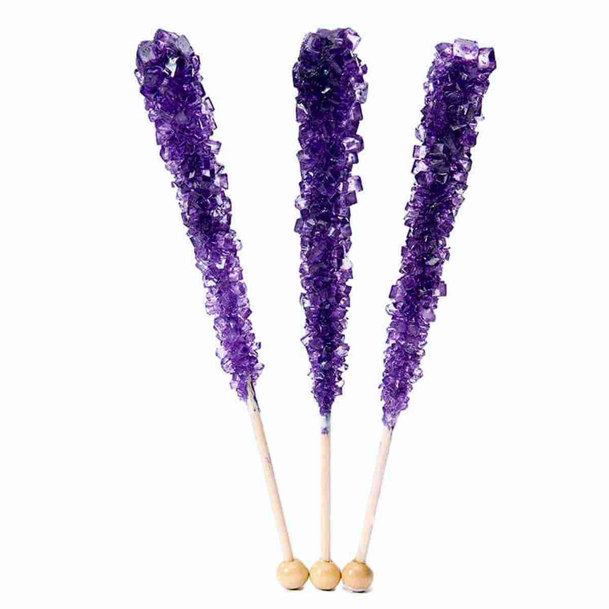 Purple Swizzle Sticks, Rock Candy, 12 Sticks, Dryden & Palmer