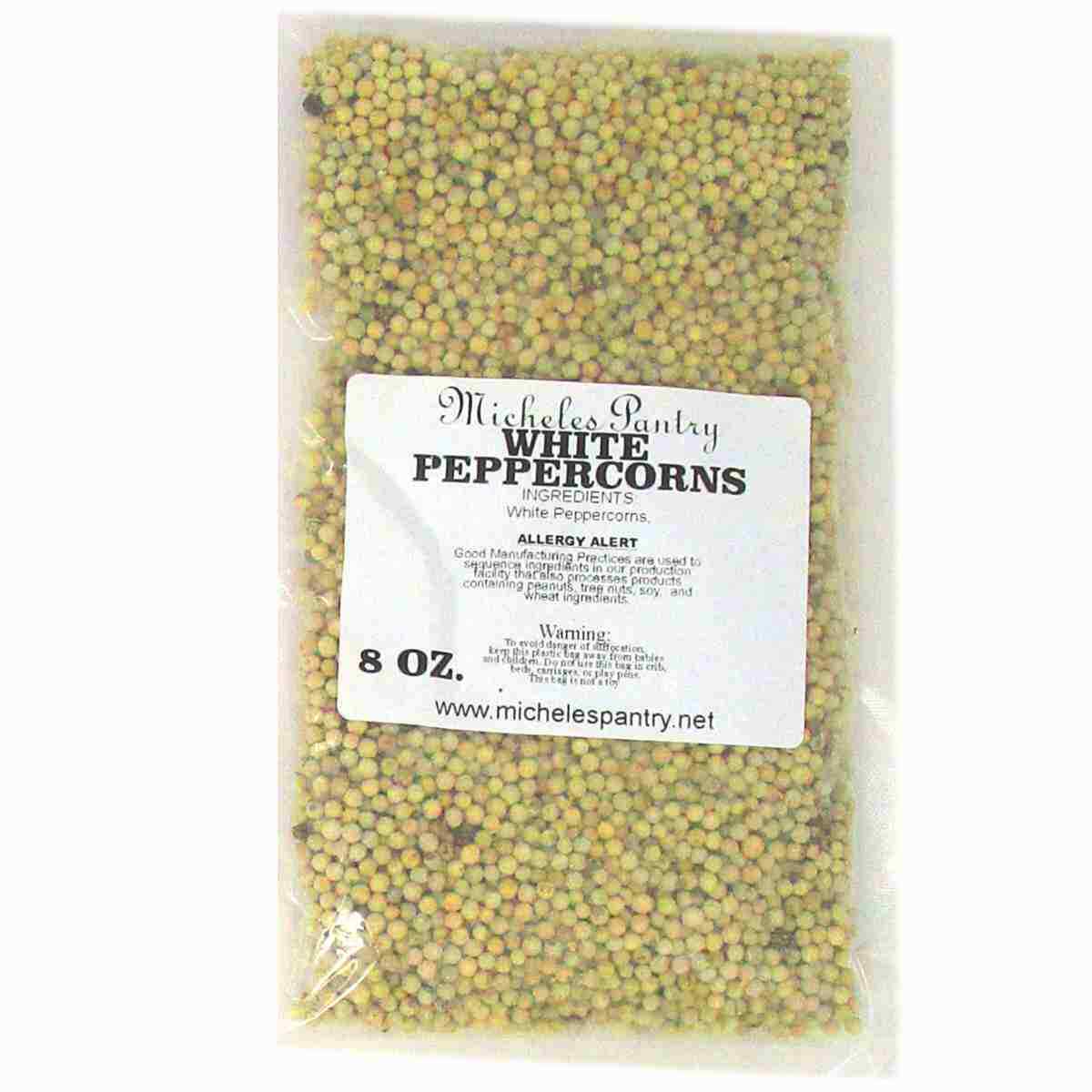 Michele's Pantry Whole White Pepper, White Peppercorn,16 Oz For Grinder Refill