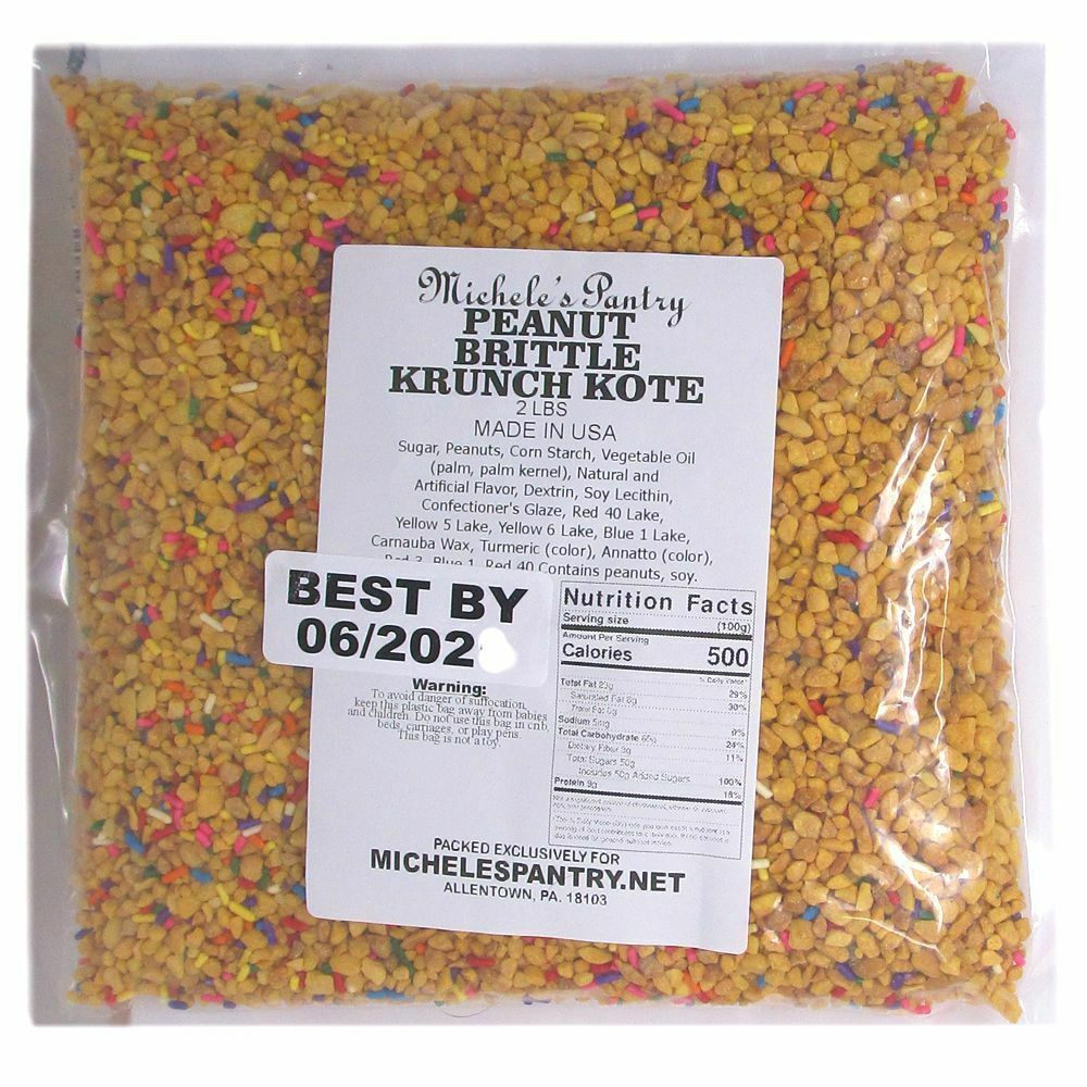Michele's Pantry Peanut Brittle Crunch Ice Cream Topping Sprinkles 2 lb Bag